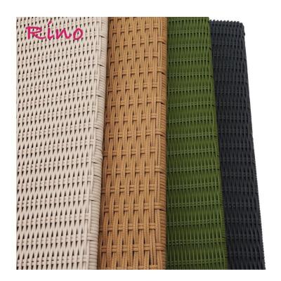 China Eco-freindly Rino Prefab House Outdoor Garden Chairs Furniture PE Synthetic Rattan Strip Material Artificial Plastic Rattan Roll for sale