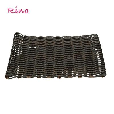 China Eco-freindly Synthetic plastic strips rattan pe rattan woven weaving wicker weave artificial 0.8-1 PE core material rattan  for weaving for sale