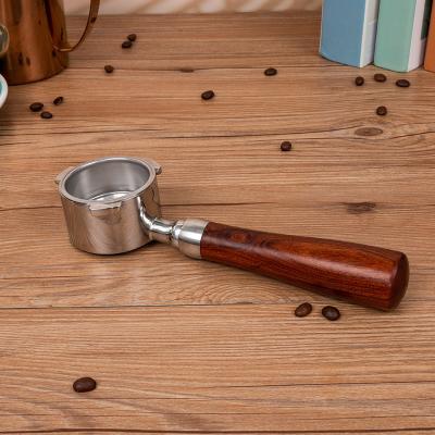 China Espresso Coffee Tool 3 Ears Bartender Bottomless Stainless Steel 51mm Portafilter Handle for sale