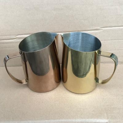 China Viable Stainless Steel Pitcher Bartender Milk Jug Porcelain Milk Jug Latte Milk Pitcher Bartender for sale