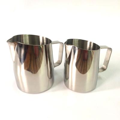 China Viable Stainless Steel Pitcher Bartender Milk Jug Porcelain Milk Jug Latte Milk Pitcher Bartender for sale