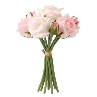 China Rose Bulk Real Touch 10 Bridal Bouquet of Sensitive Artificial Heads from AMK Gift for sale