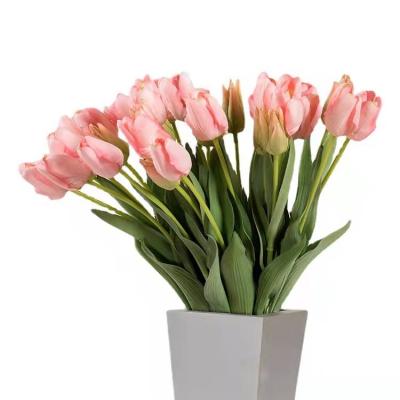 China Gift AMK Flora 55cm Artificial Flower Chic Realistic Touch Real Tulips For Wedding Decoration for sale