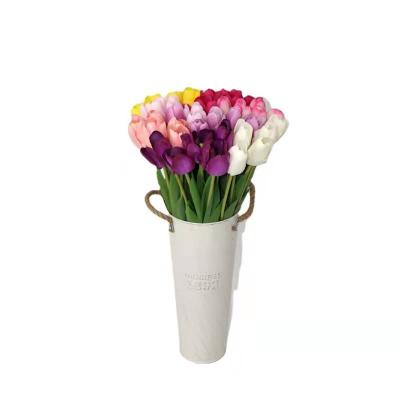 China Gift AMK Low Maintenance 5 Heads 55cm Tulips Real Touch Artificial Flower For Bridal Bouquets for sale