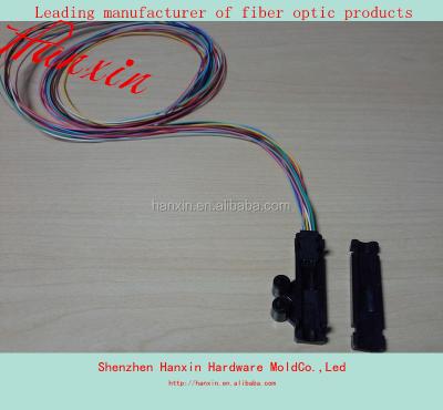 China PVC 0.9mm hytrel fiber jumpers with heat shrinkable tube for sale