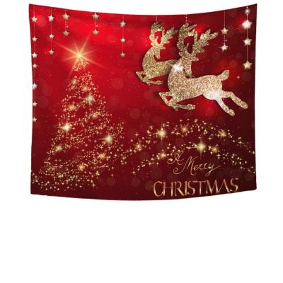 China Cheap Jacquard Christmas Wall Hanging Woven Printed Tapestry For Home Decor for sale