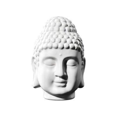 China Europe Chinese style modern living room creative home ornaments white ceramic head Buddha Zen Indoor Decoration for sale