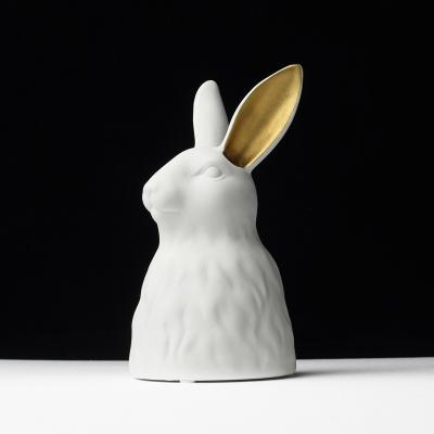 China Creative Europe Soft Decoration Home Furnishings Living Room TV Cabinet Animals Opens Nordic Simple Rabbit Ornaments for sale