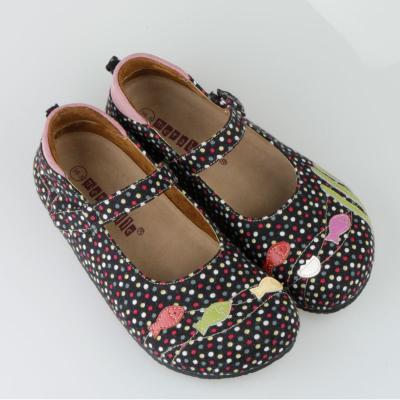 China Girls Round Mary Jane Flat Round Toe Casual Shoes Hook&Loop Animal Prints for sale