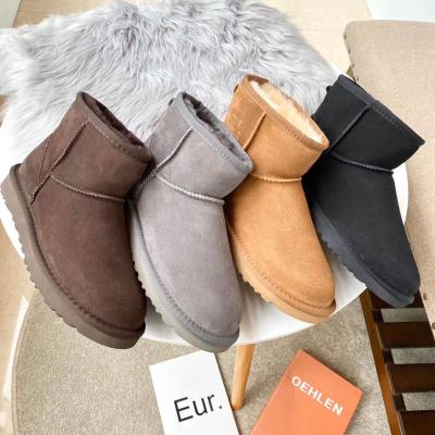 China Fashion Winter Fashion Trend Warm Non-slip Snow Boots Sheep Genuine Fur Shoes Australia Boots Women Shoes for sale