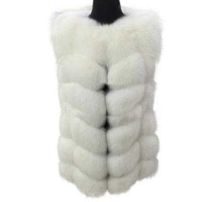 China Plus Size Plus Size Ladies Real Fur Waistcoat Custom Women's Fashion Winter Women's Natural Fox Fur Vest for sale