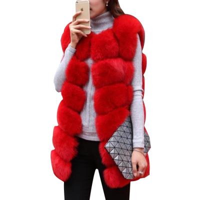 China Winter Real Fox Plus Size Real Fur Women's Fox Fur Vest Plus Size Vest Waistcoat For Girls for sale