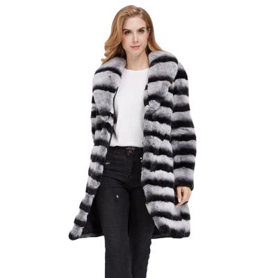 China Good Quality Viable Rex Rabbit Fur Coat For Women With Costume Collar for sale