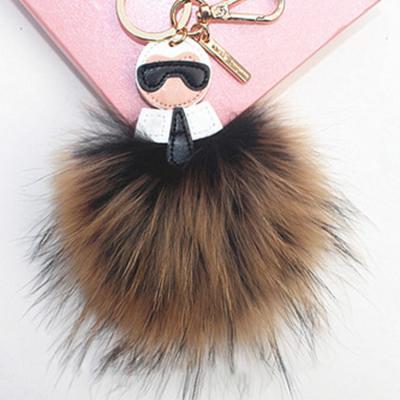 China Fox Fur Key Chain Monster With Gift Box Fox Fur Key Chain Monster With Cell Phone Wholesale Cute Pompom Monster Fur Key Chain Fox Key Chain for sale