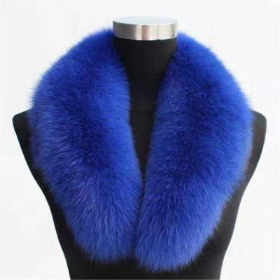 China Wholesale Sofr Hand Feeling Winter Real Fox Hand Feeling Fashion Real Fox Fluffy Fur Collar Hooded Collar for sale