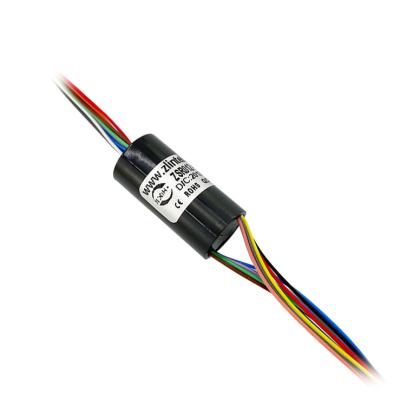 China Precious metal: mini gold-gold capsule slip ring SNM012 6 wires/12 wires/18 wires slip rings 2A signal for sale