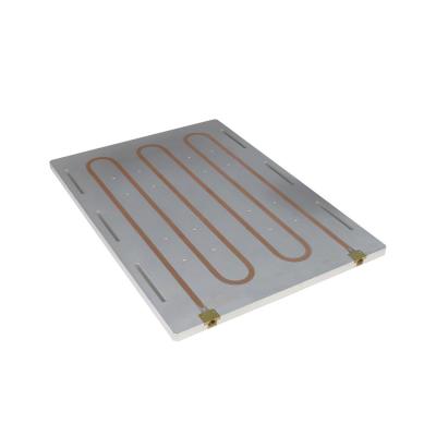 China OEM water cooling plate manufacturer large aluminum block embedded copper tube heat sink for sale