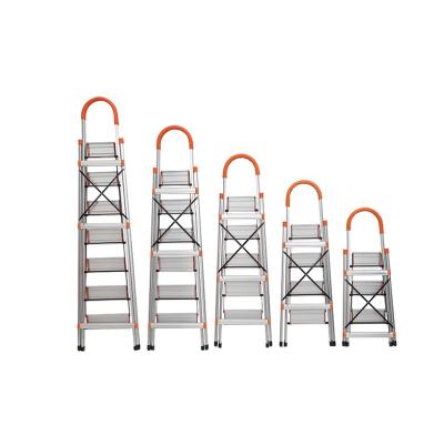 China High Quality Universal Foldable Aluminum Ladders Safety Folding Ladders 6 Step Household Non-slip Home Use for sale