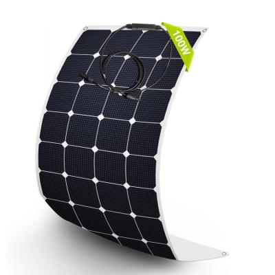 China Monokristalline, halbflexible Solarmodule mit einer Leistung von 100 W und 12 Volt zu verkaufen