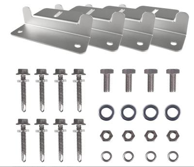 China Brackets de montaje de paneles solares de RV Accesorios del sistema solar para fuera de la correa en venta