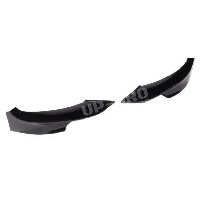 China Plastic For BMW 2009-2011 3 Series M3 E92/E93 Gloss Black Front Bumper Lip Wrap Front Corner Spoiler for sale