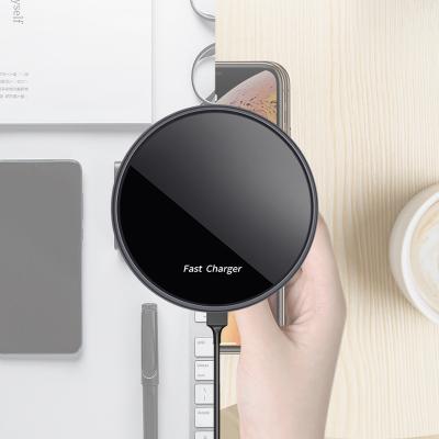 China Round Wireless Fast Charger Round Type C iPhone 12 Wireless Charger Charging Station Support Wireless iPhone/Android Wireless Charging 10W/7.5W/5W for sale