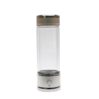 China 2019 Hotel ZHUOYU High Alkaline Borosilicate Glass Water Electrolysis Rich Hydrogen Water Bottle for sale