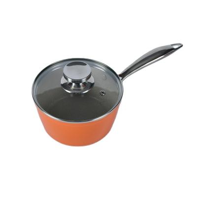 China Non Sustainable Stick Die Casting Kitchen Cooking Pot Frying Pan Casserole Glass Lid Cookware Sets With for sale