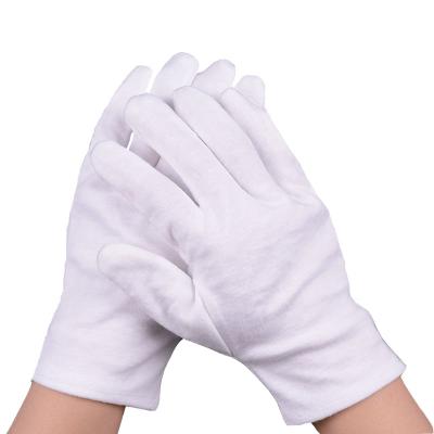 China High Quality Cotton Anti-slip White Gloves Slip Special Gloves Uniform Anti Cotton White Gloves for sale