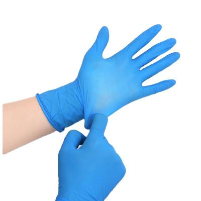 China Oil Proof Disposable Nitirle Gloves Manufacturers Powder Free Blue Nitrile Gloves for sale