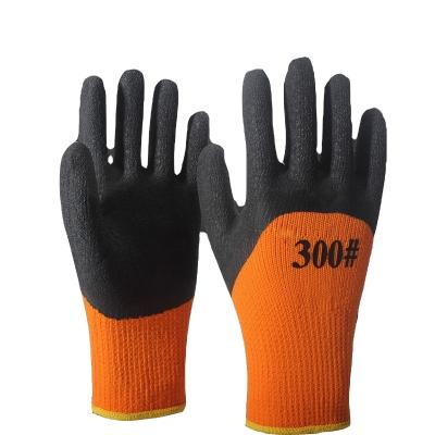 China Wholesale Thickening Terry Latex Elastic High Quality Black Foam Gloves For Winter for sale