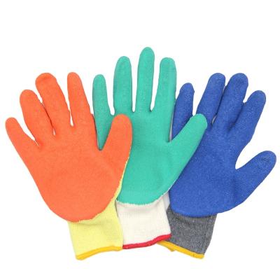 China Soft and flexible. Wear Resistant High Quality Latex Coated Palm Wrinkle Work Gloves For Construction for sale