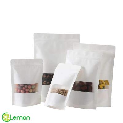 China Recyclable Stand Up Pouch Zipper For Storage Kraft Paper Bag Coffee / Easy Nuts / Tea / Grains / Noodle Bags for sale