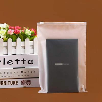 China Custom Disposable Plastic Packaging Matte / Zipper Bags , T-shirt Swimwear Zip Lock Clothing Bags With Logo Frosted Zipper Bag for sale