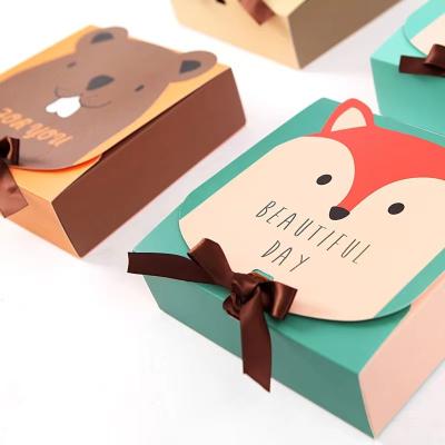 China Super cute cartoon food box,kids snack box food grade white card/handmade sliver box/candy carton for sale