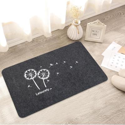 China Embroidered Water Absorbent Waterproof Anti-Skid With TPR Back Bath Mat for sale