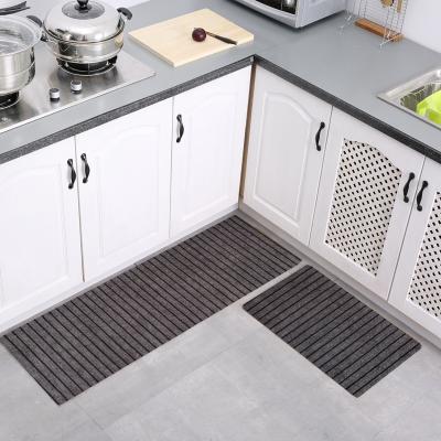 China Waterproof 2 Piece Kitchen Non Slip TPR Cover Backing Mat Runner Cover Set Cozinha Design for sale