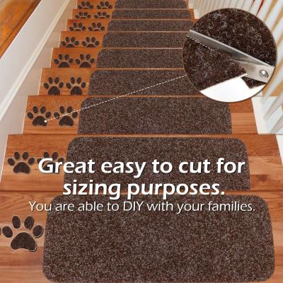 China Popular PVC Stair Treads Anti-Slip Decorative Self Adhesive Non Slip Felt Mat for sale