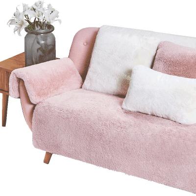 China Washable Custom Luxury Plush Faux Fur Living Room High Pile Soft Area Rug Cover For Sofa for sale