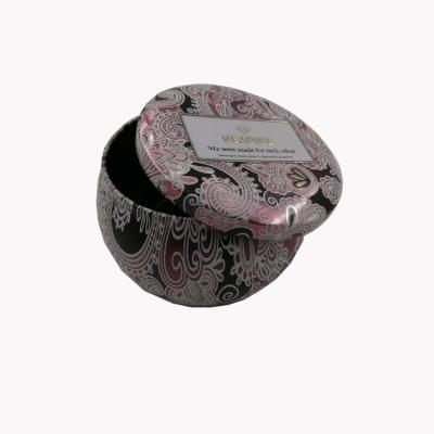 China Gift & Craft Christmas made-in-China irregular round metal cosmetic 100ml decorative candle tin can for sale