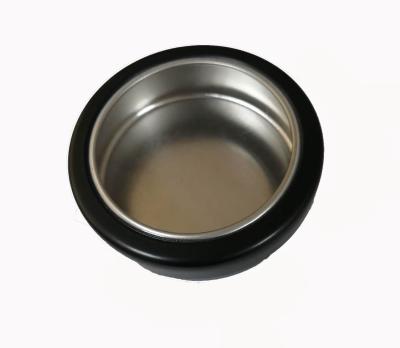 China Recycled Materials Round Food Biscuits Tin Metal Box Black Boxes With Clear Window for sale