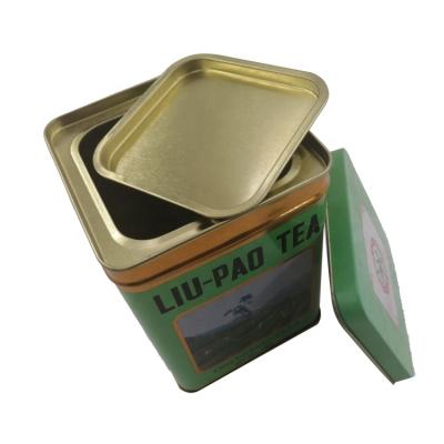 China Manufacturer Supplier Square Metal Tin Can Tea Gift Tin Package Tea Can Box for sale