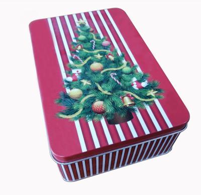 China Gift & Custom Craft Gift Packing Xmas Christmas Square Metal Tin Candy Box for sale