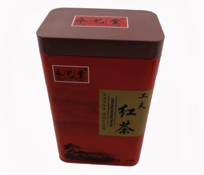 China Factory Supply BSCI Materials Custom Coffee Box Recycled Metal Tin Box Red Tea Tin Storage Container Box for sale