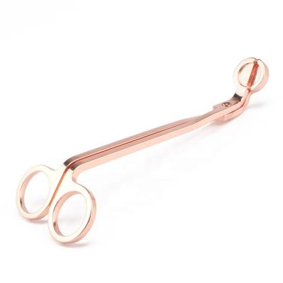 China Home Decoration Rose Gold Stainless Steel Candle Tools Wick Trimmers for sale