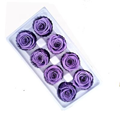 China Wholesale Fresh Romantic Preserved Celebration Flower Wall Panels Rose Rose Head for Birthday Gift to Lover for sale