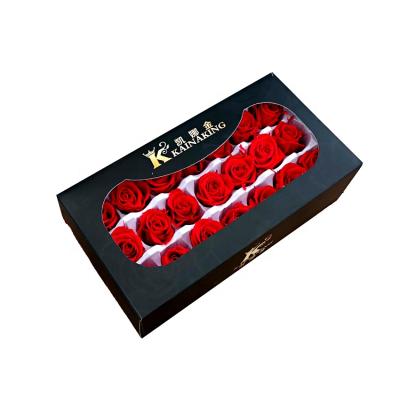 China Preserved Roses 2-3cm Customized Forever High Quality Long Life Time 21 Pcs Red Preserved Roses Bud for sale