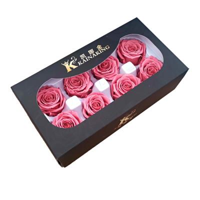 China Celebration Flores Wholesale Cheap High Quality Artificial Natural Rose Flowers 4-5cm Preserved Rose Head for sale