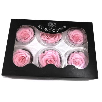 China Making gift box high quality A-grade immortal rose head permanent preservation 5-6 cm rose flower eternal flower for sale