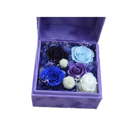 China Mother's Day Festival Occasion Preserved Fresh Flower Eternity Rose In Gift Box for sale